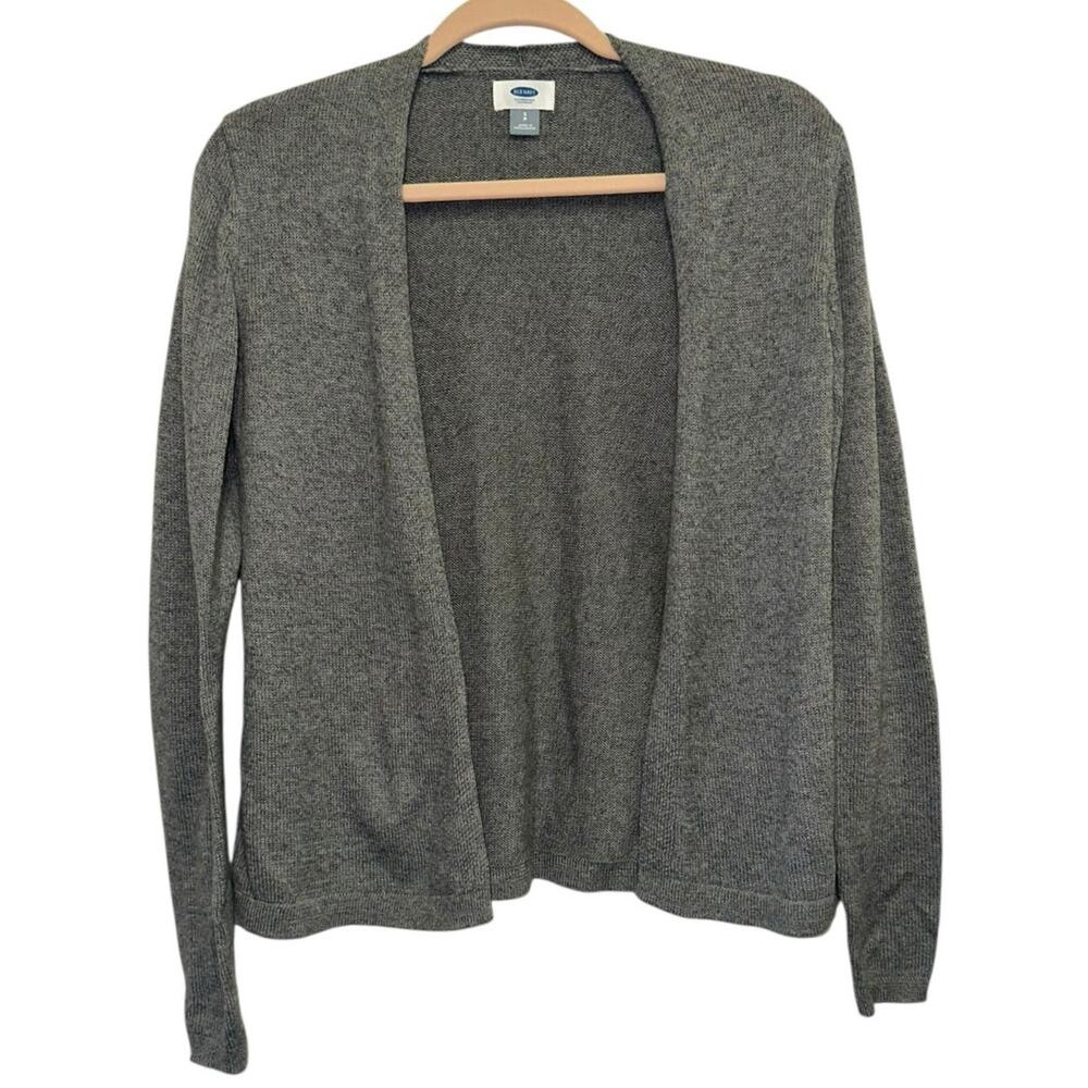 Old Navy Cardigan Small Graphite‎ Gray Open Front Lightweight Knit Sweater